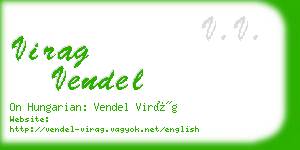 virag vendel business card